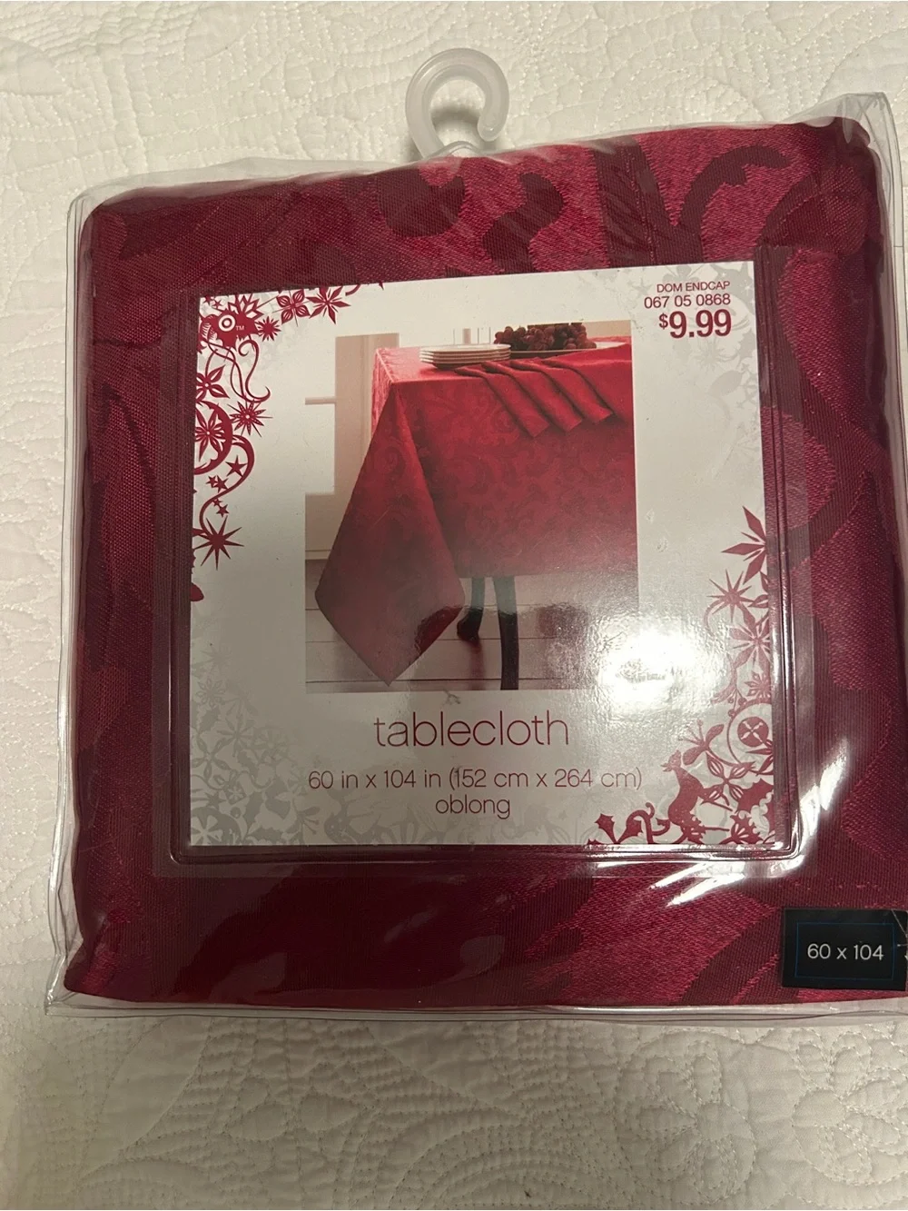 Target Red Jacquard Oblong Tablecloth
